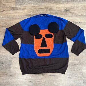 WALTER VAN BEIRENDONCK A/W 21  Merino wool knit featuring Gimp mask